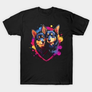 Australian Kelpie Couple Valentine T-Shirt